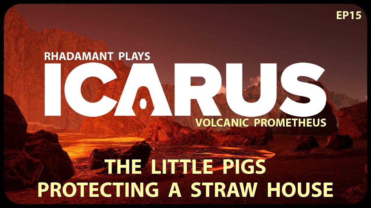 The Little Pigs Protecting A Straw House in Icarus - Volcanic Prometheus Challenge Run // EP15