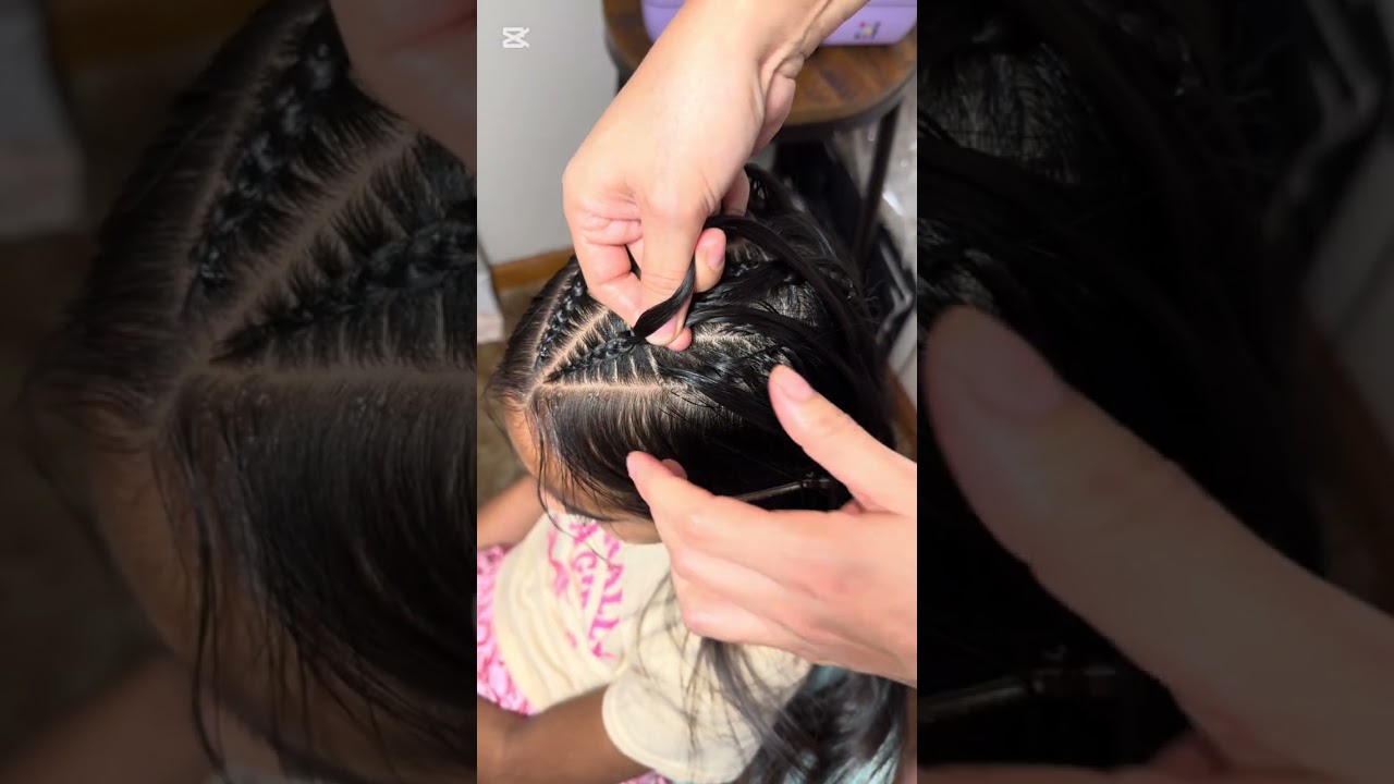 Trenza corazón  Facil paso a paso #braids #peinadosfaciles #hairstyle #trenzas #tutorial 