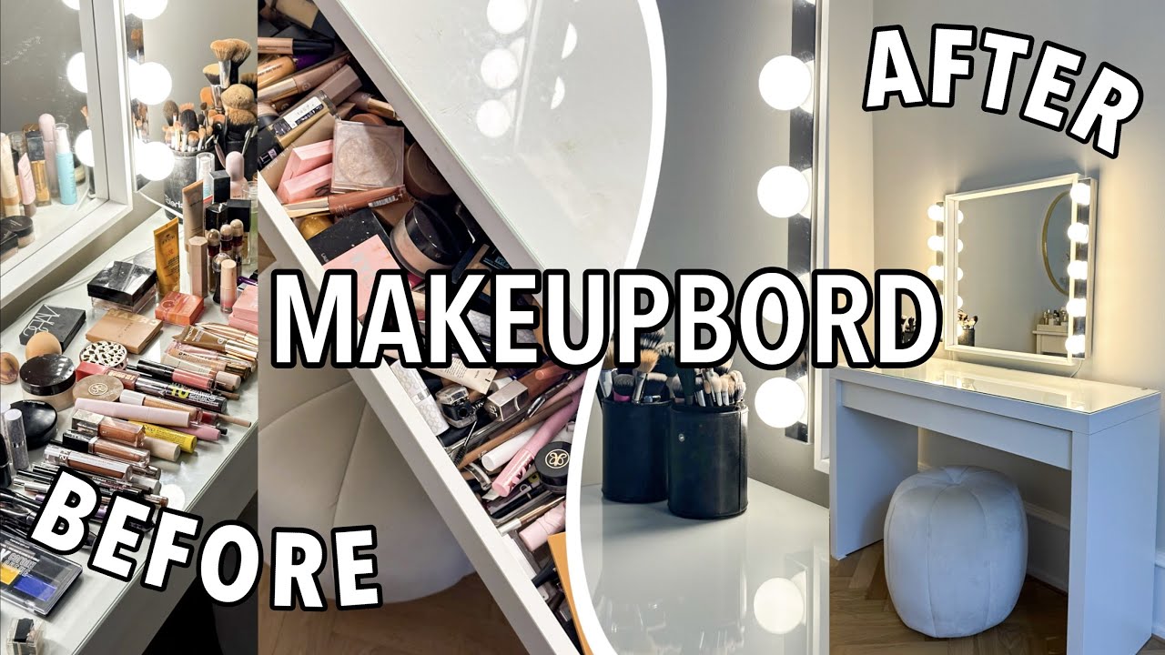 PROJEKT MAKEUPBORD: Ryd op, gør rent & se al min makeup!
