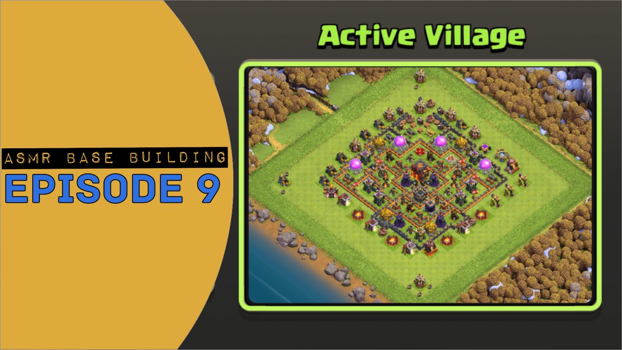 (ASMR) Base building and Gum chewing - Clash of Clans