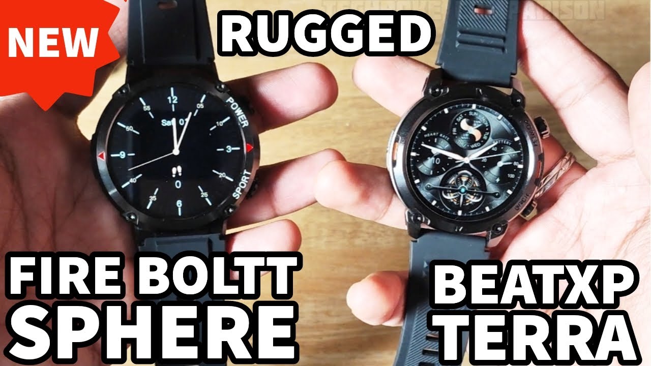 beatXP Terra vs Fire-boltt Sphere | Super rugged Smartwatch comparison #new #comparison #techpoke
