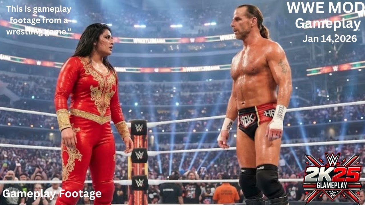 WWE 2K25 - Shawn Michaels vs Indian Diva Aleea | Intergender Match Gameplay |Jan 14, 2026