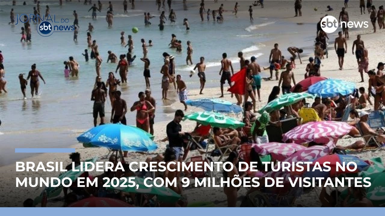 Brasil lidera crescimento mundial do turismo em 2025, diz ONU | #JornalSBTNews