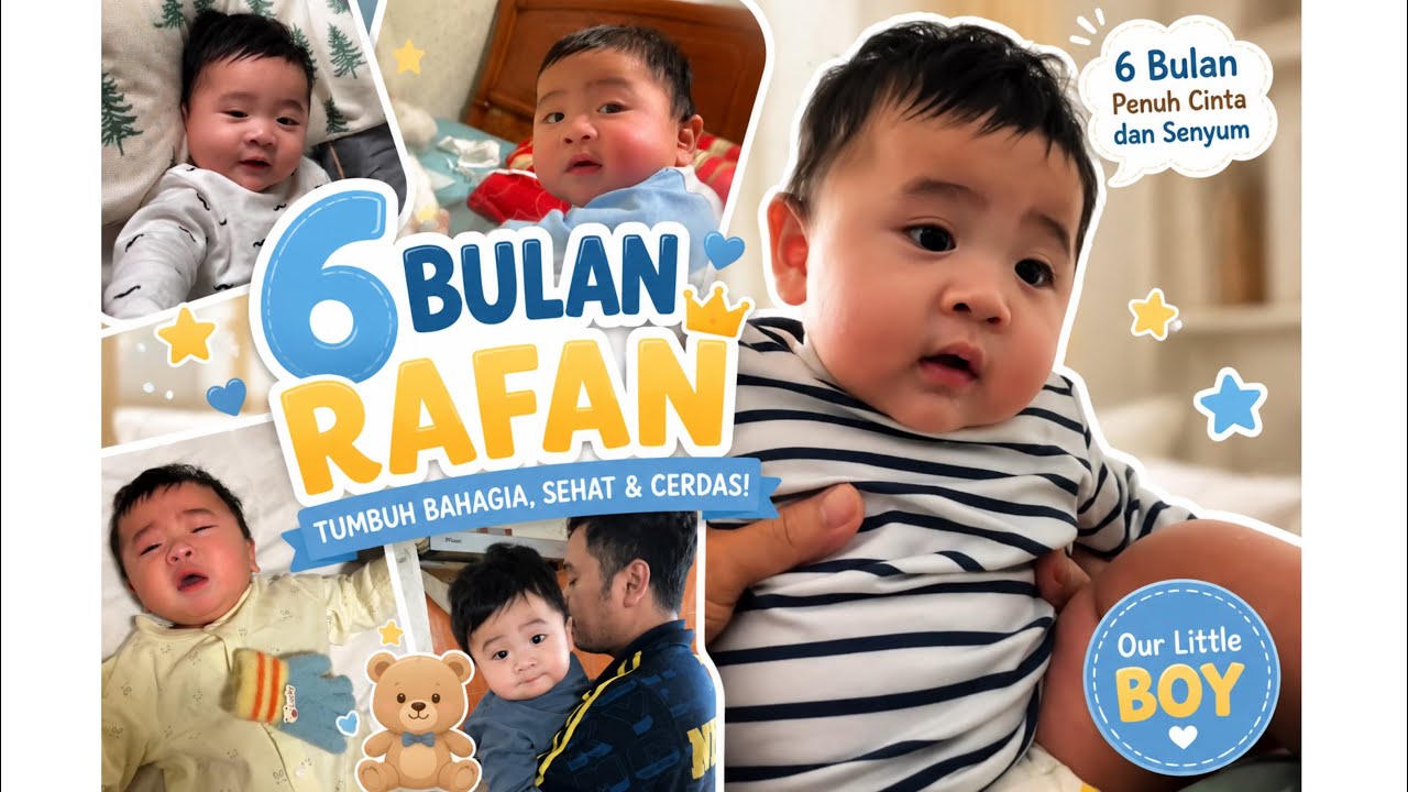 Masyaallah tabarakallah Allahumabarik rafan usia 6 bulan #fyp 
