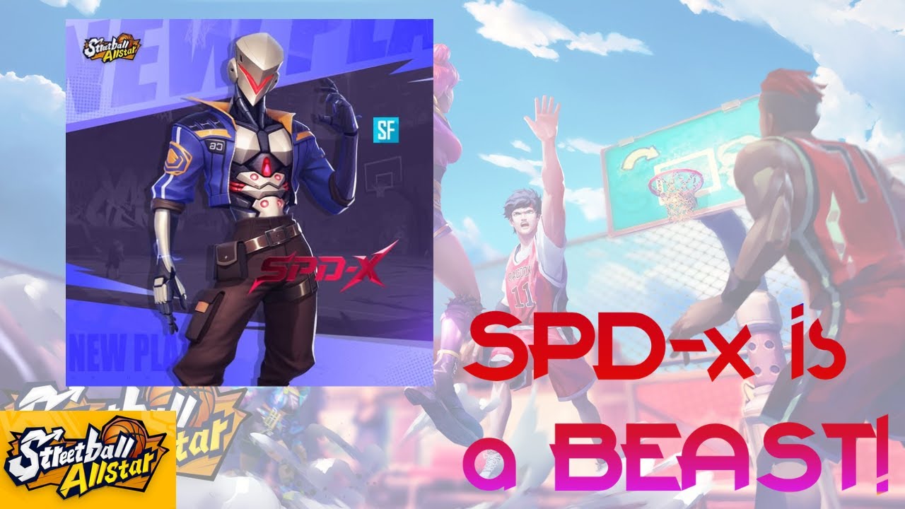 NEW Character SPD-x is a BEAST! Insane Dribbles + 360  Dunks + Pull-Up Shots?!🤯 | Streetball Allstar