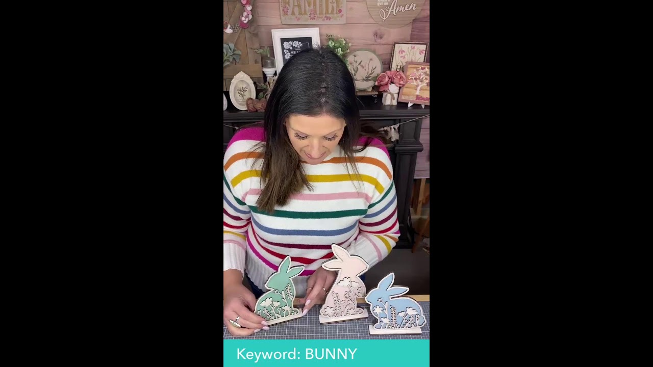 Floral Bunny Wood Kit  + unboxing - comment BUNNY for info