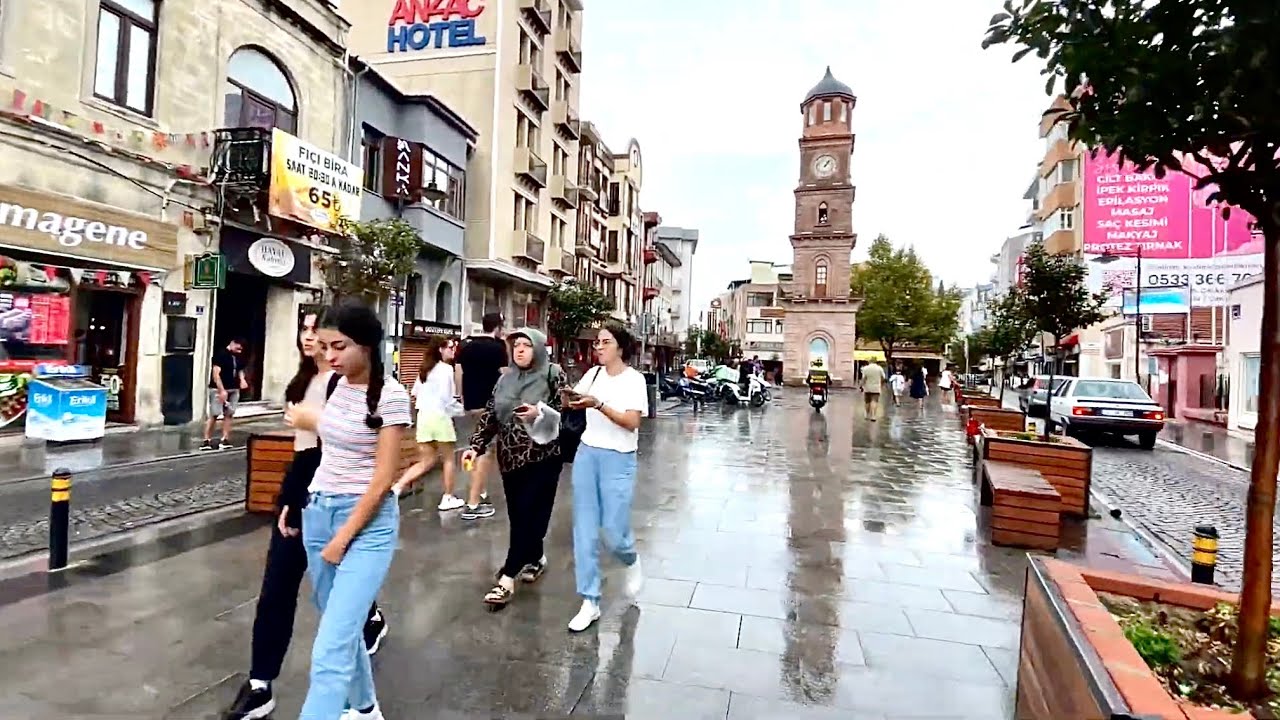🇹🇷IT WAS A RAINY DAY IN CANAKKALE, TURKEY | BEAUTIFUL WALKING TOUR 2024