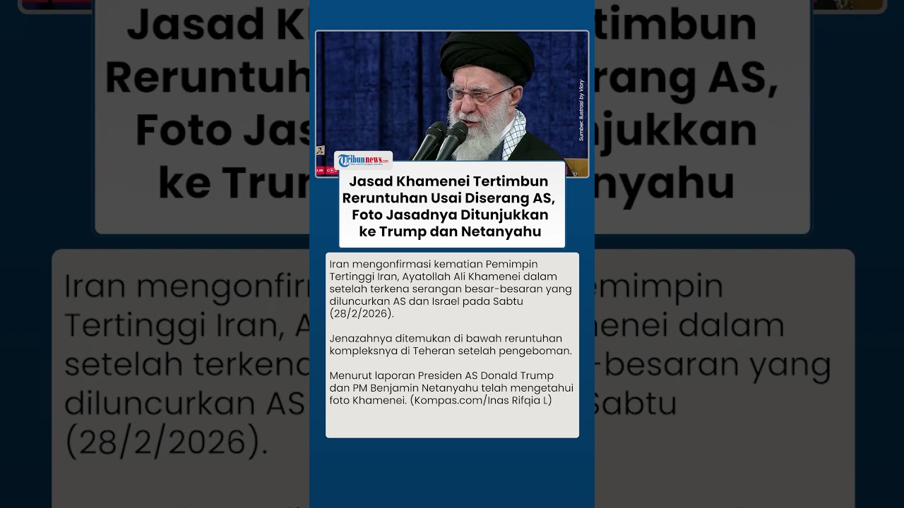 Jasad Khamenei Tertimbun Reruntuhan Usai Diserang AS, Foto Jasadnya Ditunjukkan ke Trump & Netanyahu