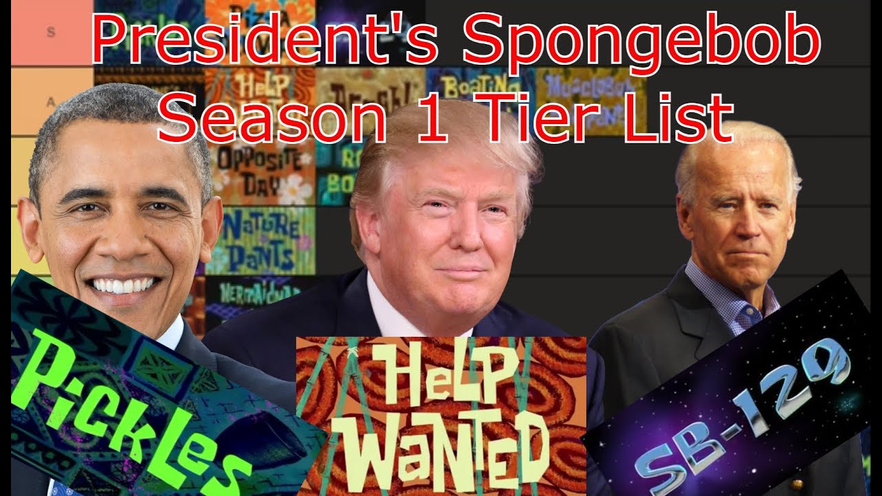 US Presidents Create Spongebob Season 1 Episode Tier List - A.I. Voce Mem - Trump, Biden, Obama