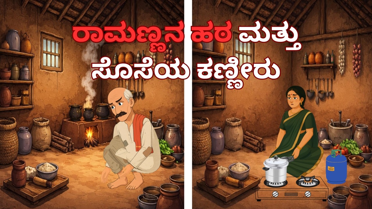 Ramannana Hata mattu Soseya Kanniru | ರಾಮಣ್ಣನ ಹಠ ಮತ್ತು ಸೊಸೆಯ ಕಣ್ಣೀರು | Kannada Animation Story