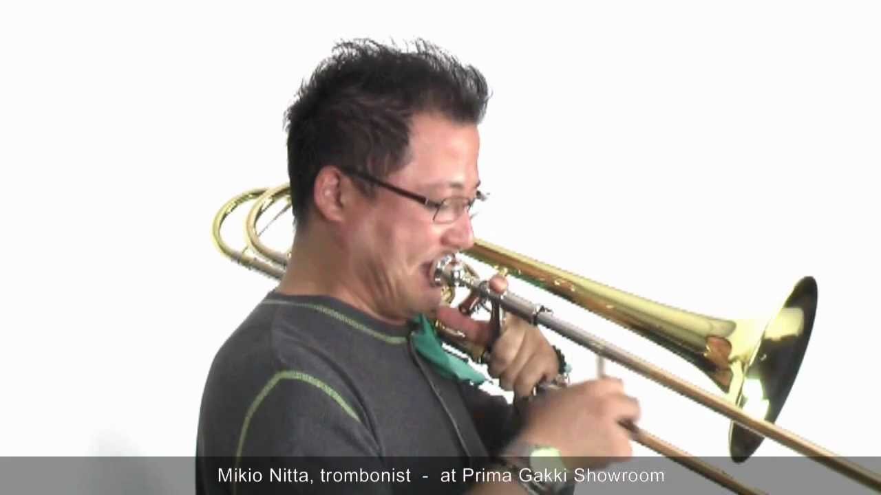 Our Guest Artist #11 Mikio Nitta, the trombonist - at Prima Gakki Showroom