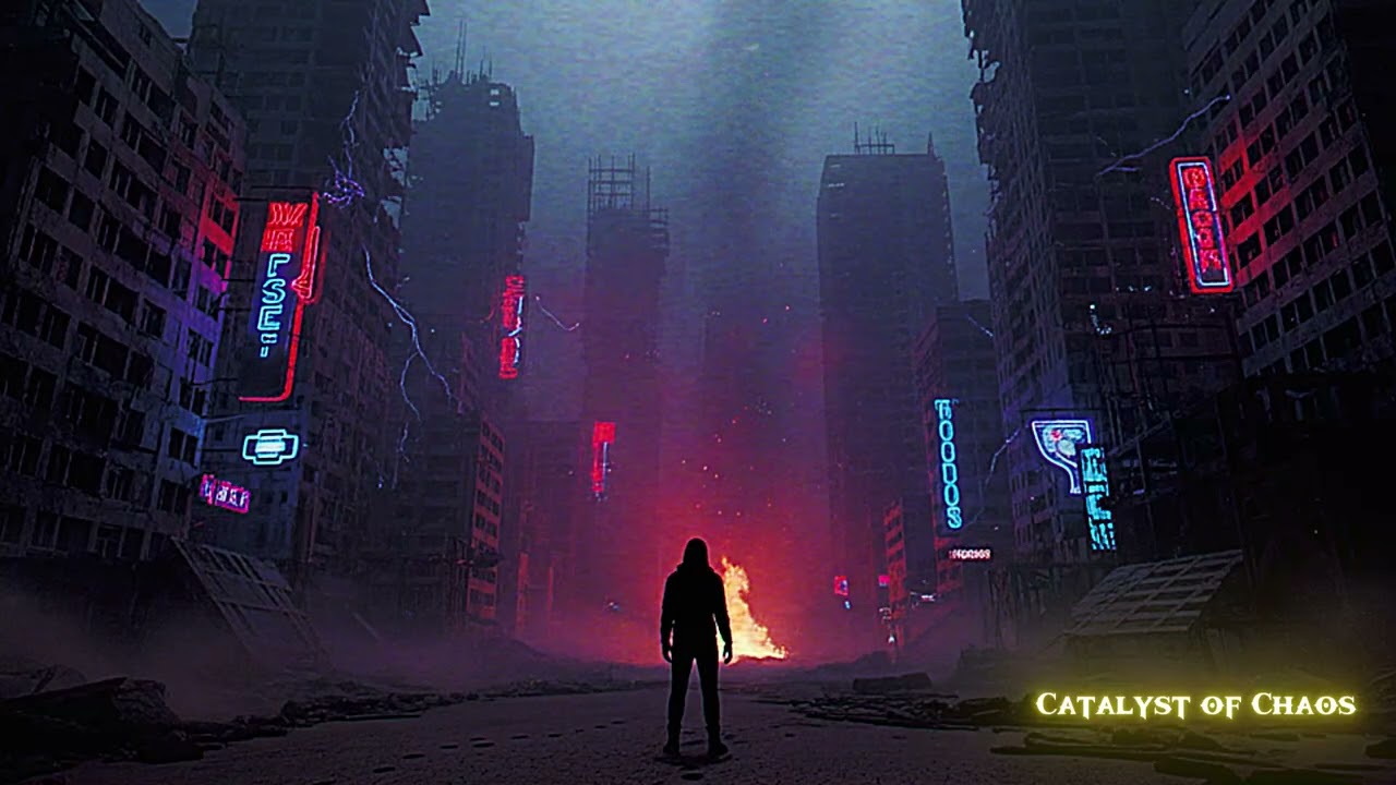 「Catalyst of Chaos」#AggressiveSynthwave, #CyberpunkMusic, #DystopianSound, #NeoMuse