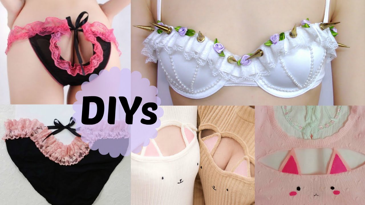 3 Cute & Sexy DIYs: Spiked Bra, Cut-Out Panties & Cat Sweater!