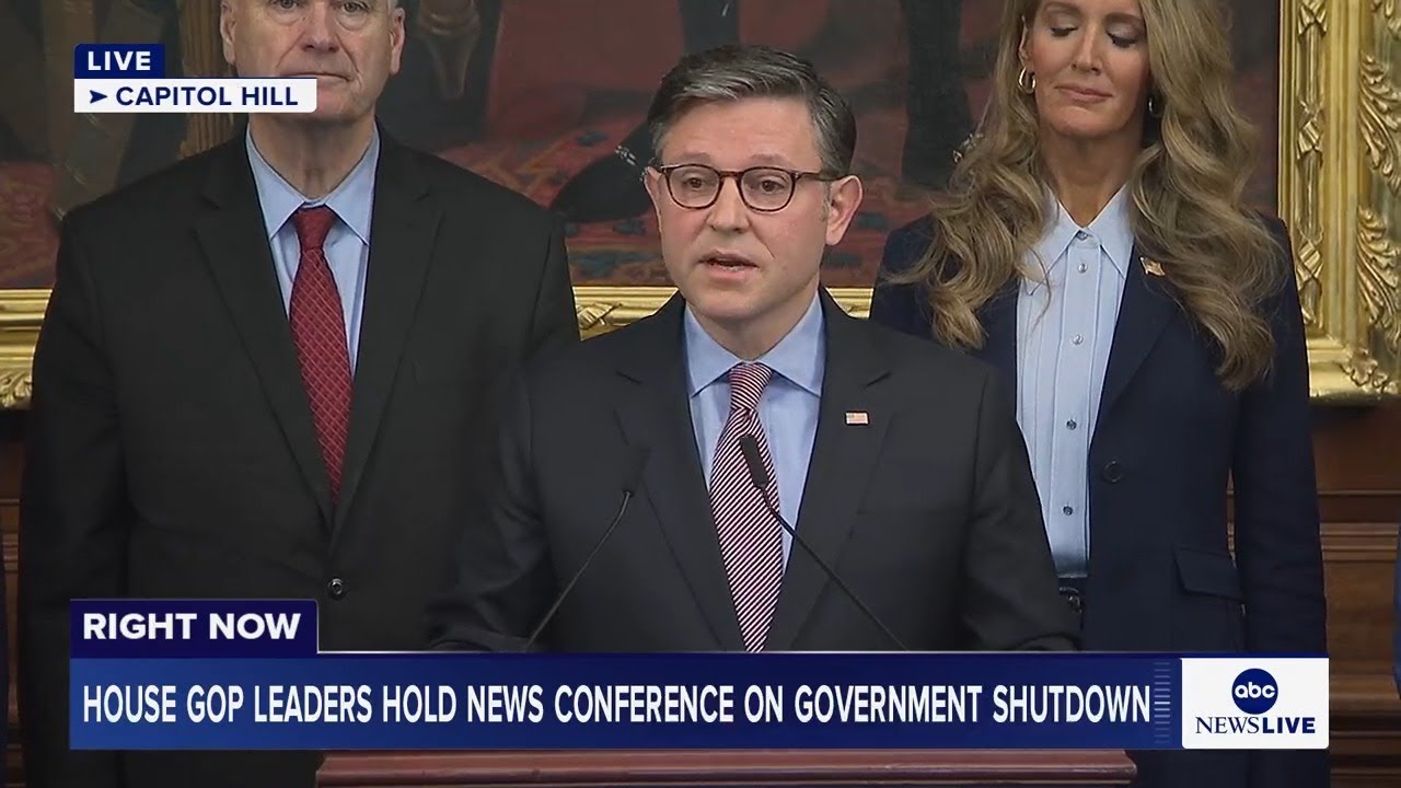 LIVE: Speaker Mike Johnson holds news conference on day 27 of government shutdown