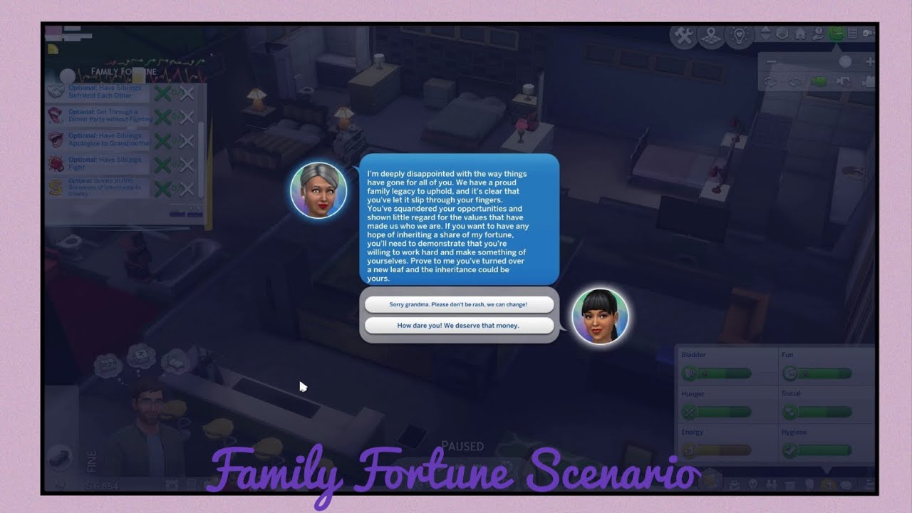 Part 1 | Family Fortune Scenario | The Sims 4