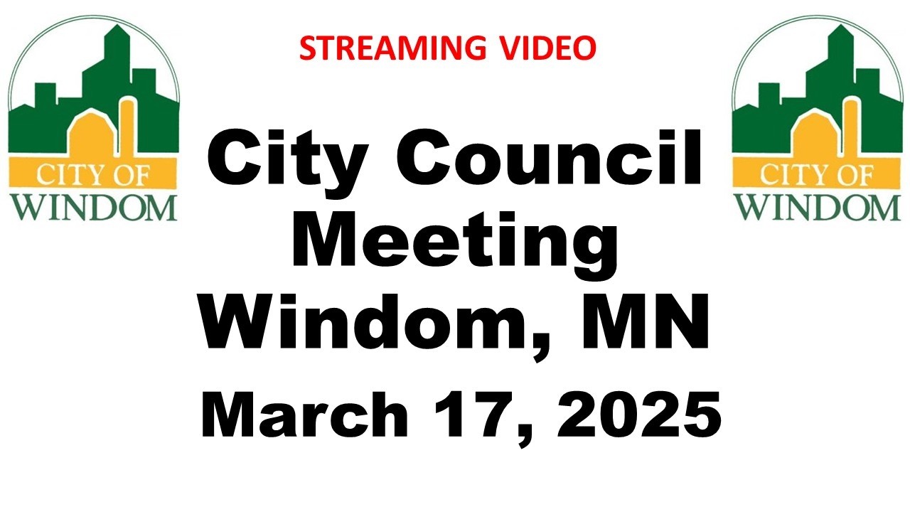 Windom City Council Meeting M arch 17, 2026