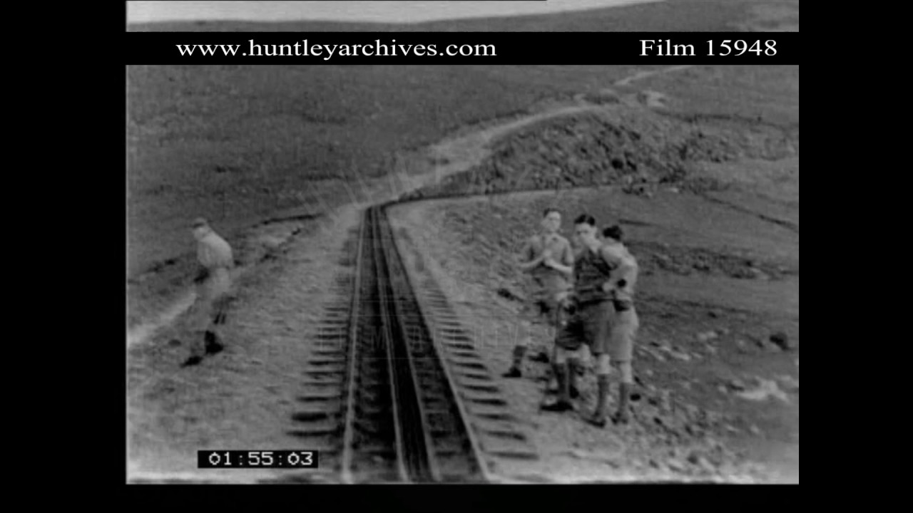 Snowdon Mountain Railway, 1930's.  Archive film 15948