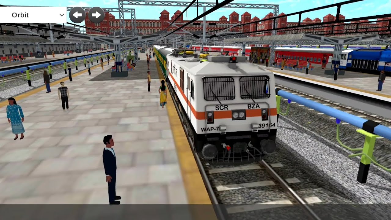 Howrah Junction - Lucknow Junction | Indian Railway | WAP 7 Locomotive Engine With Garib Rath Rake 