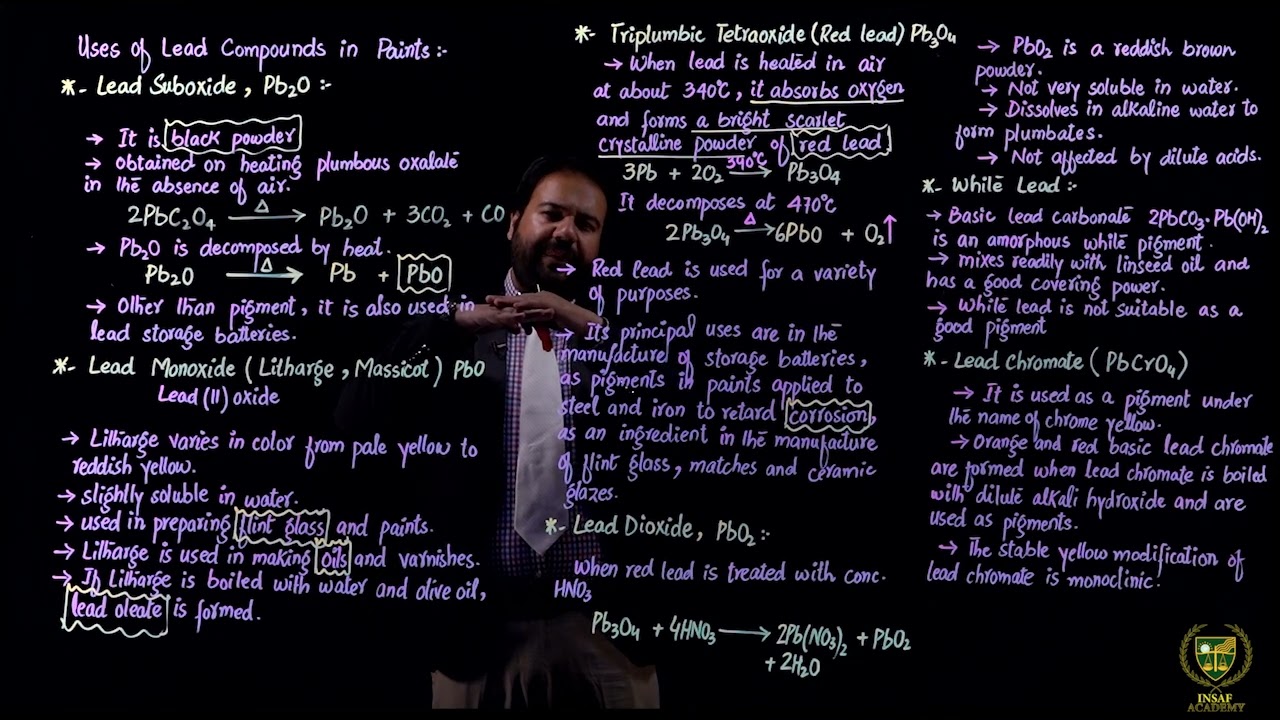 Uses of Lead Compounds in Paints | 12th chemistry | Chp 03 |