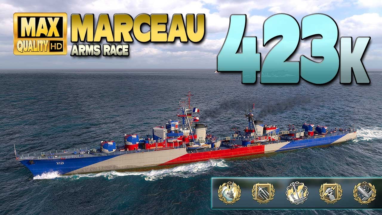 Destroyer hunts battleships for the highest Marceau damage ever - World of Warships