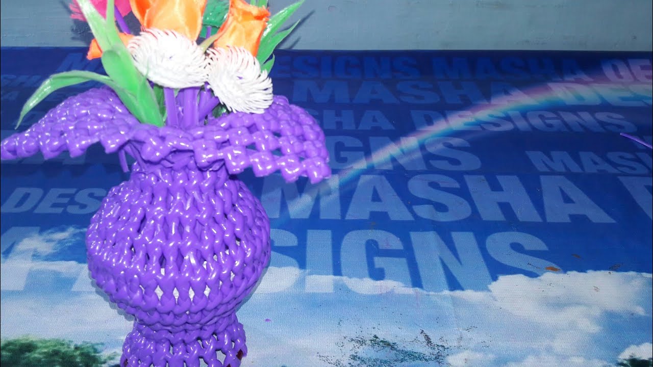 plastic wire flower vase making clear easy method