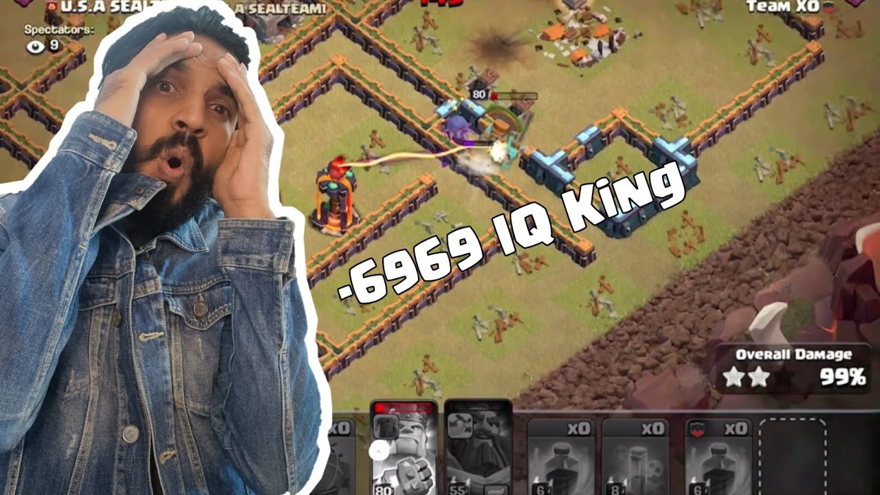-6969 IQ King Is Very Op | Clash Of Clans | Coc