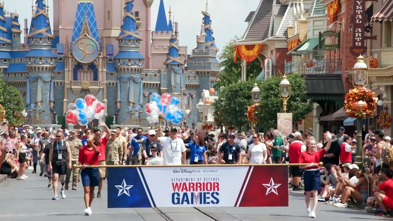 Department of Defense Warrior Games Welcome Parade at Magic Kingdom Park with Interviews
