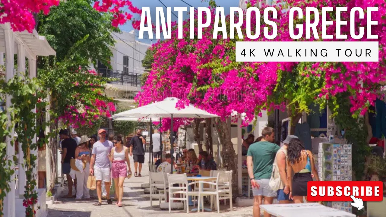 Antiparos Walking Tour 🎥| Exploring the Hidden Island Near Paros, Greece  🇬🇷 [4K]