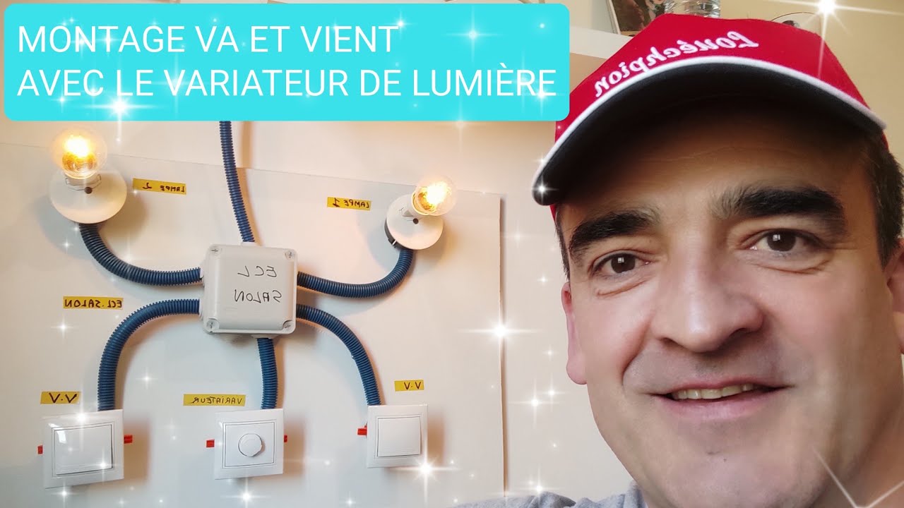Montage va et vient avec le variateur de lumière