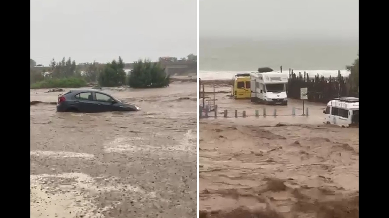 Piura: Lluvias inundan la localidad turística de Máncora y pobladores temen por rayos y truenos