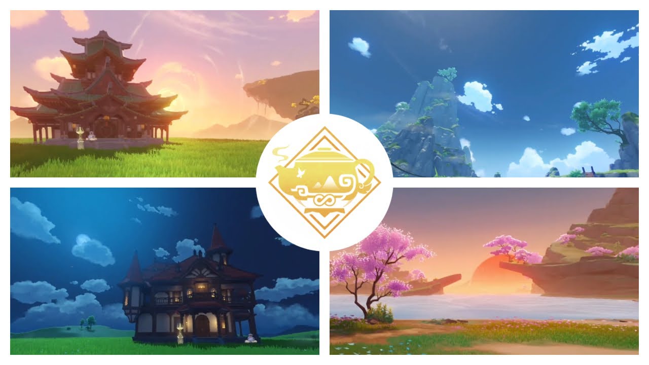 ALL 4 realm layouts + build mode | genshin impact serenitea pot