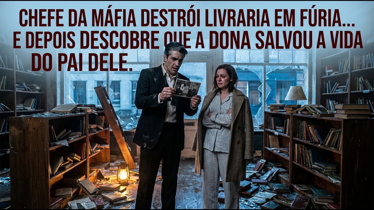 Chefe da máfia destrói uma livraria em fúria… e depois descobre que a dona salvou a vida de seu pai.