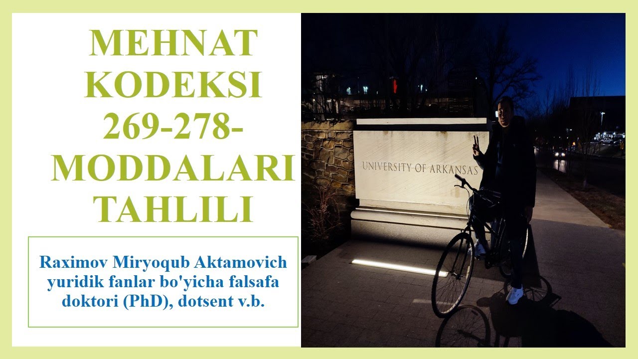 Mehnat kodeksining 269-278-moddalari tahlili