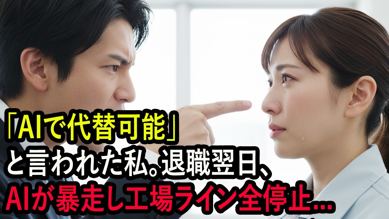 「AIで代替可能」と言われた私。退職翌日、AIが暴走し工場ライン全停止