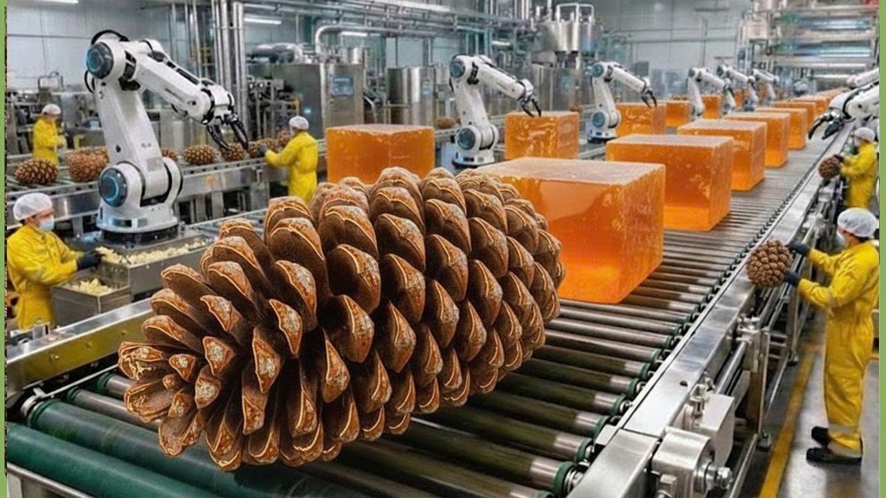 Amazing Pine Resin and Pine nuts Harvesting and Processing - Pine Product Processing in Factory