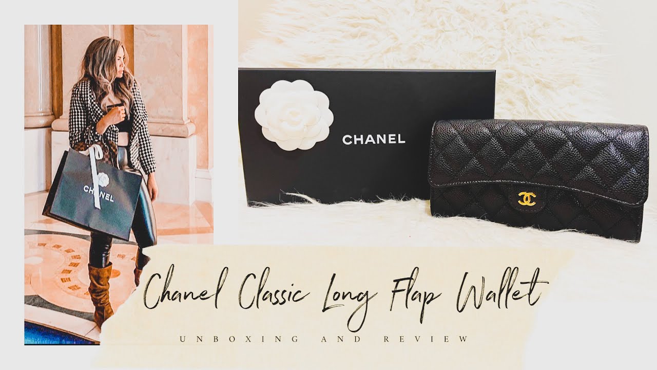 CHANEL CLASSIC LONG FLAP WALLET Caviar GHW Review & Unboxing | by BEVERLY