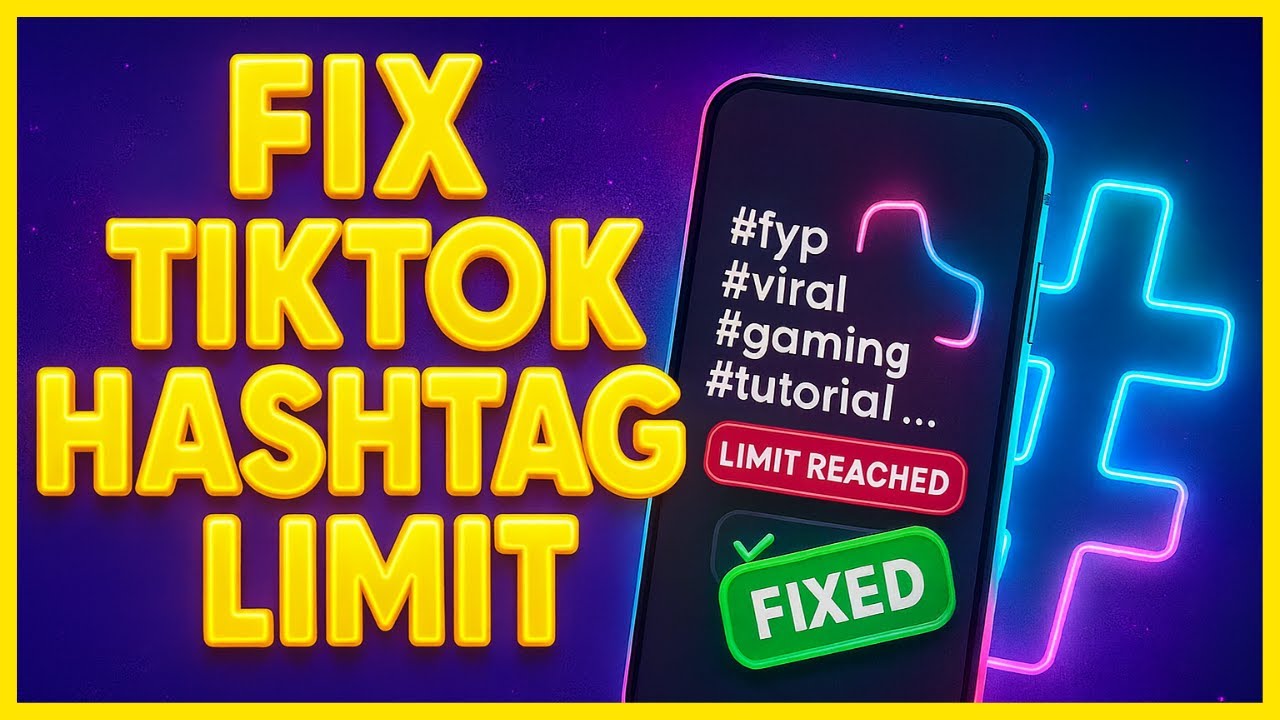 How To FIX TikTok Hashtag Limit 2025