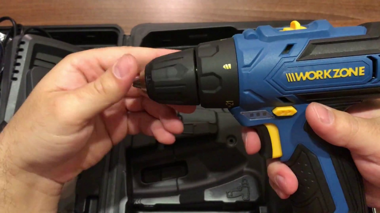 Aldi Workzone cordless drill 2017 (12V, 2000ah Lil-ion2) unboxing.