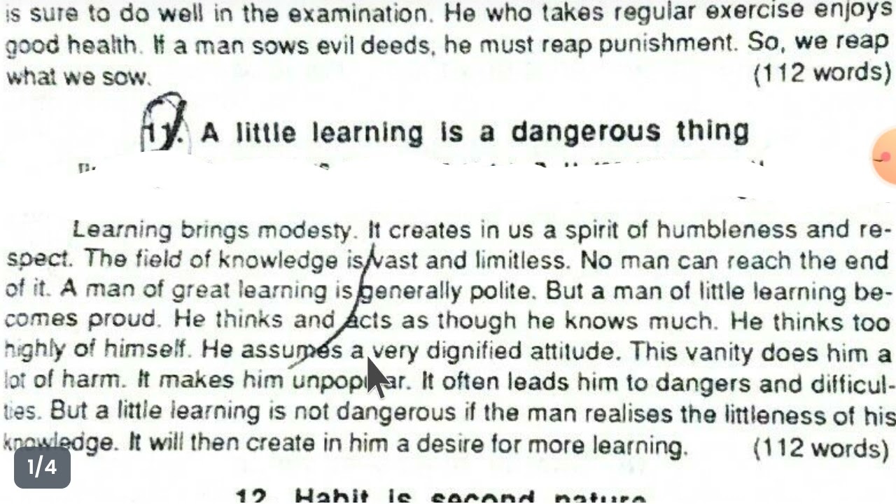 A LITTLE LEARNING IS A DANGEROUS THING