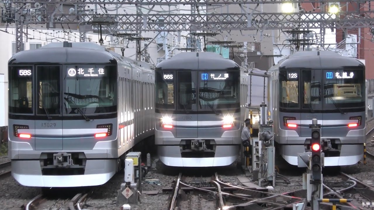【東武車の共演】東急東横線・東京メトロ日比谷線の中目黒駅で東武9000系と東武70000系が共演