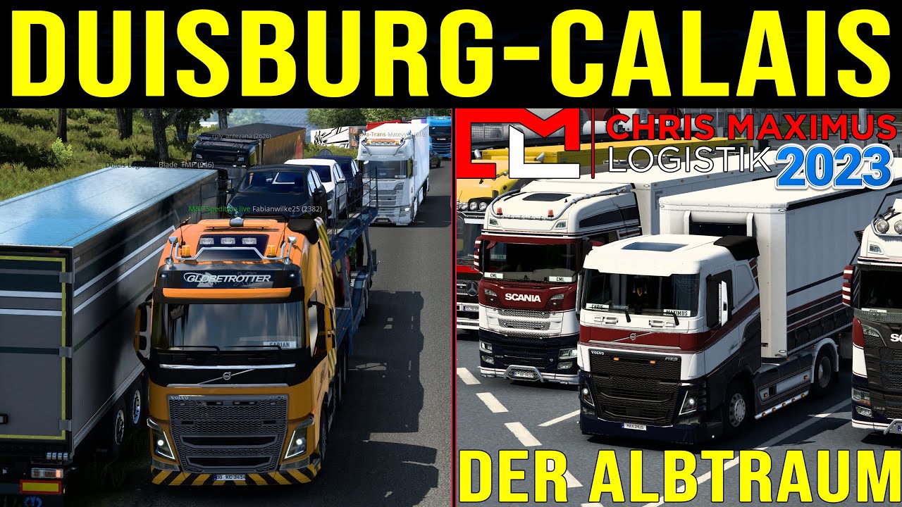 ETS2 Duisburg Calais - DER ALBTRAUM 2023 ★ Funny Moments [2339] EURO TRUCK SIMULATOR 2