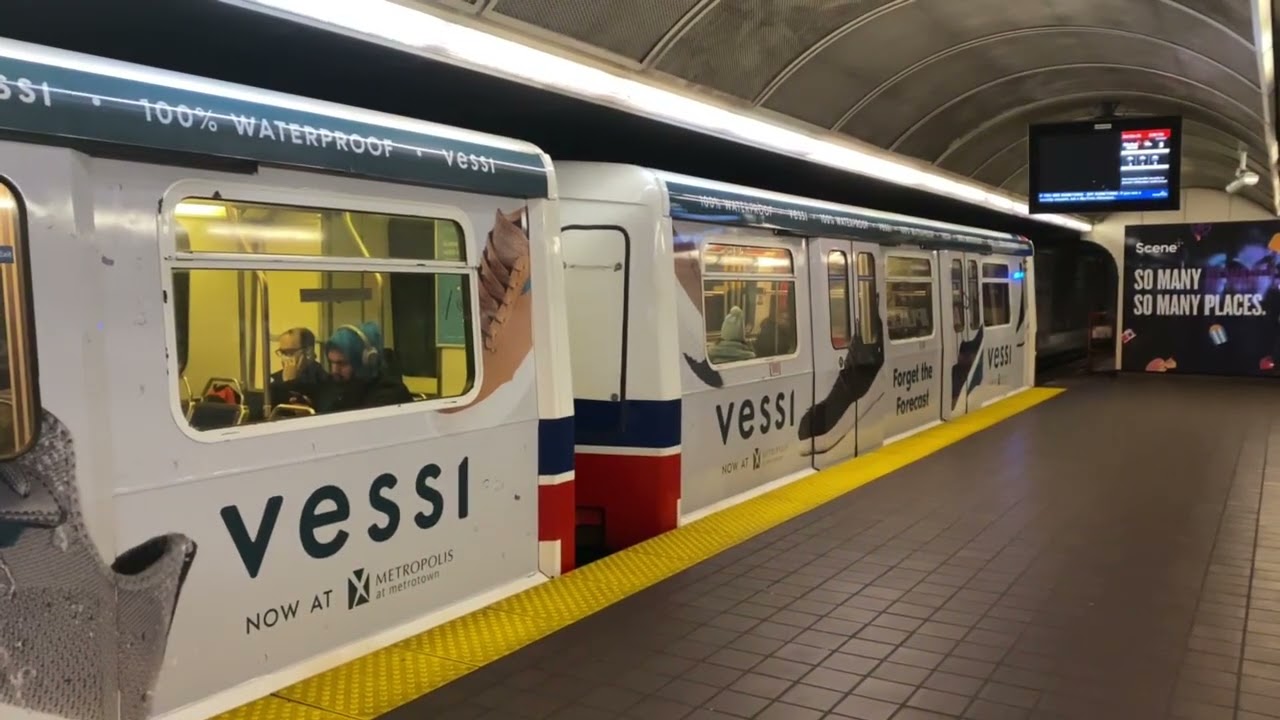 SkyTrain Mark 1 departs Granville station