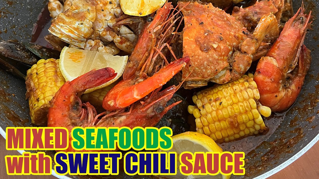 Рецепт ассорти из морепродуктов со сладким соусом чили | Кухня Теи