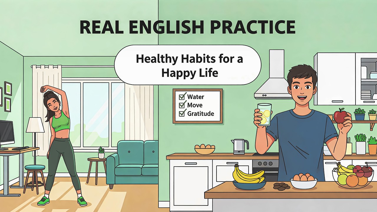 Improve Your English Speaking | Daily Conversation About Healthy Habits Learn English