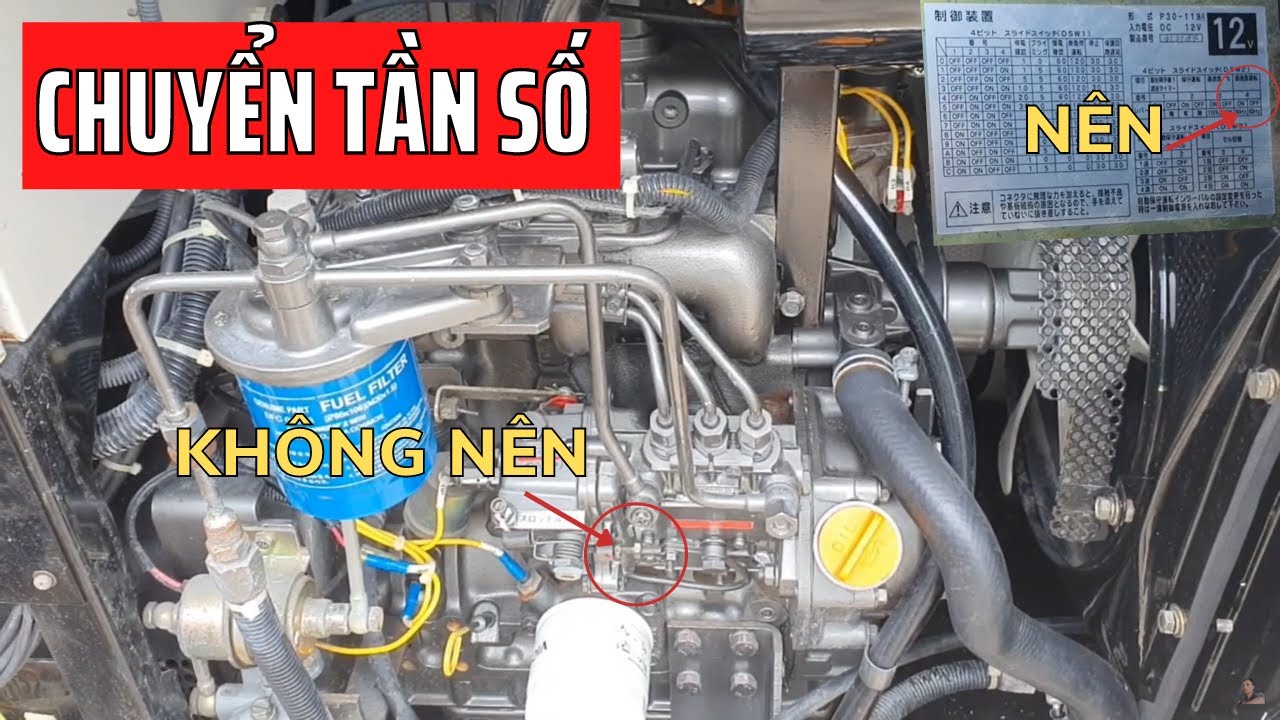 Cách chuyển tần số máy phát điện nội địa 60Hz sang 50Hz sử dụng tại Việt Nam | Quang máy phát điện
