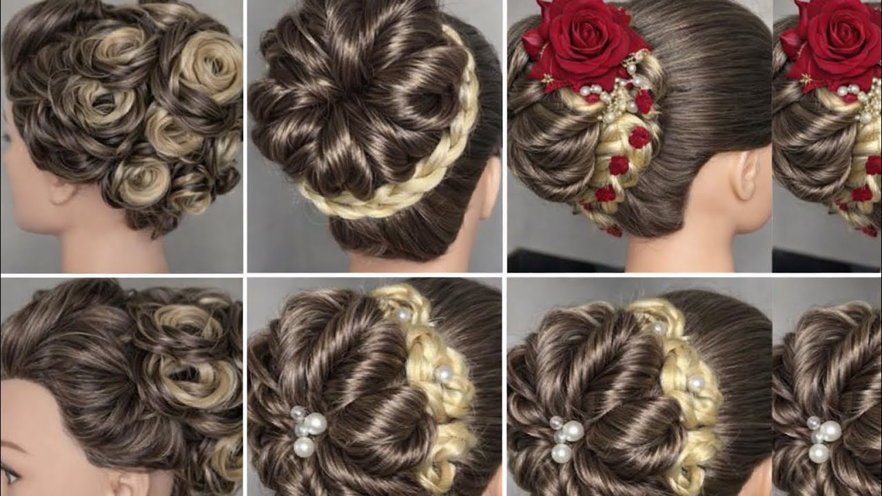 1 Technique, 4 Styles:😍 Trending Bridal Hairstyle Tutorial & 💕| Braidal Hairstyles girl for wedding