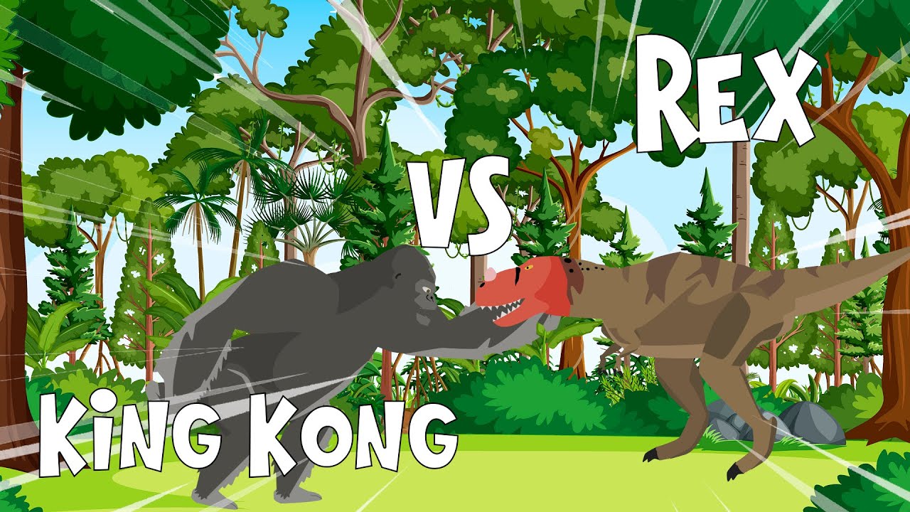 King Kong vs Indominus Rex! Hulk Rampage - Hero Animation!!!