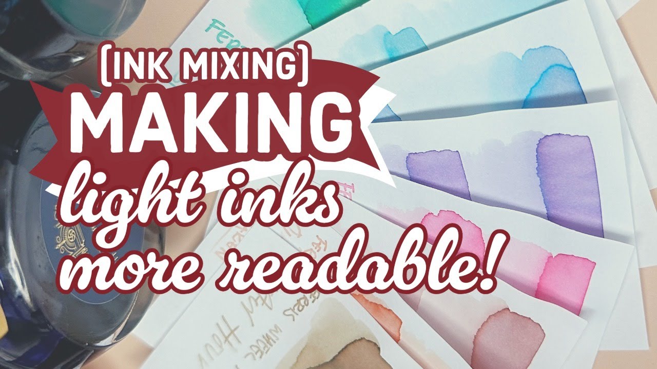 💙💚💛🧡💜 Fountain Pen Ink Too Light?? Mixing fountain pen inks, swatching - beginners guide tutorial.