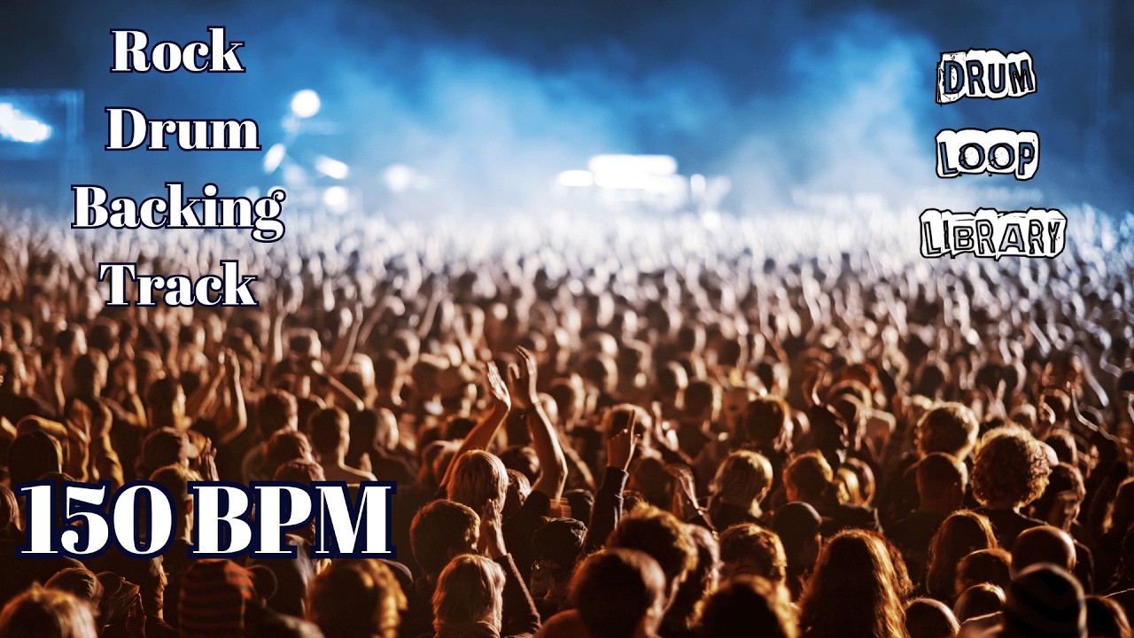 150 BPM Rock Drum Backing Track | Fast Driving Anthem