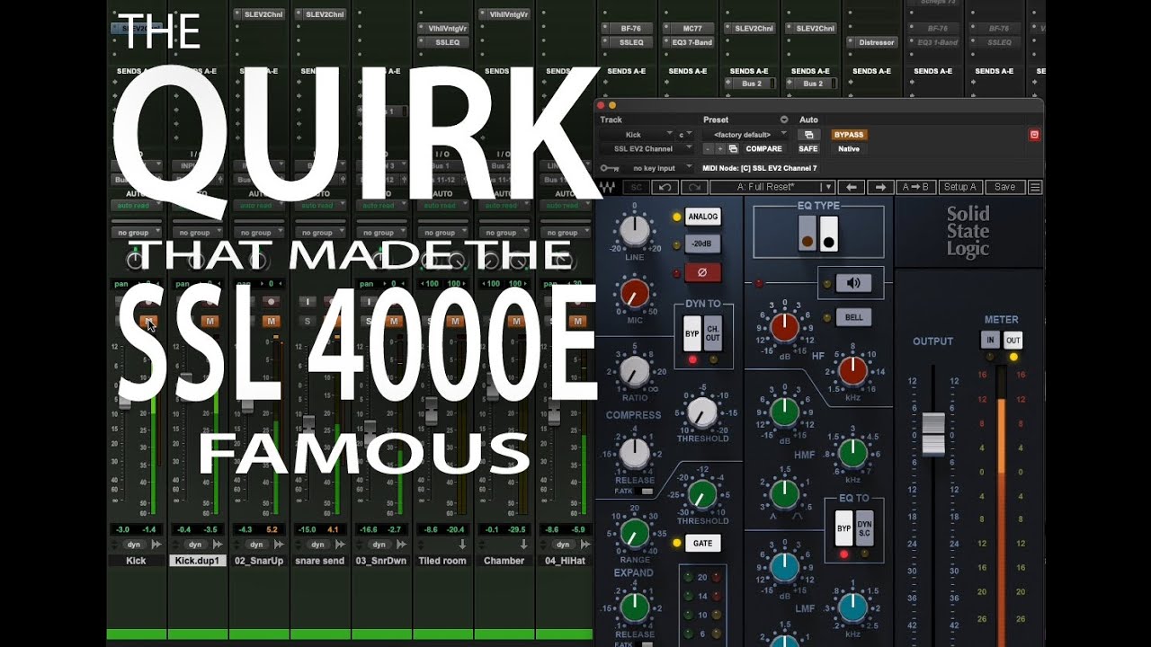 The Dynamics Quirk that made the SSL 4000E Indispensable for Andy Wallace, Randy Staub, & many more